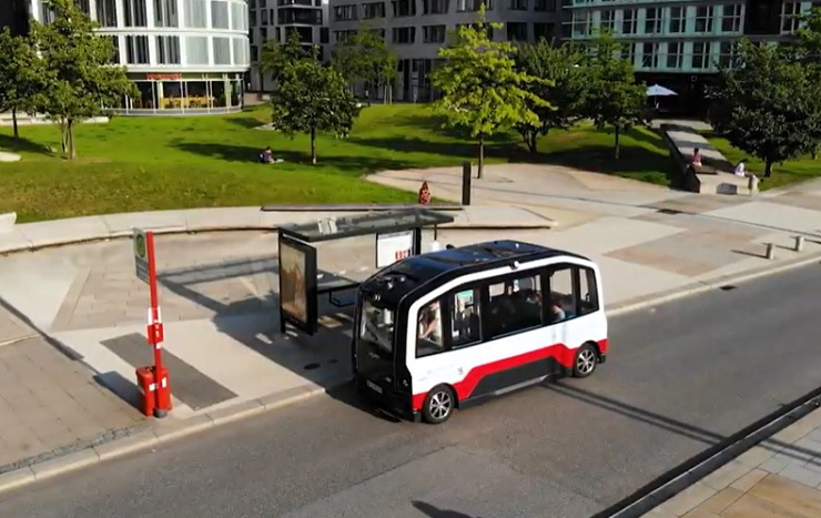 Беспилотный автобус в Гамбурге