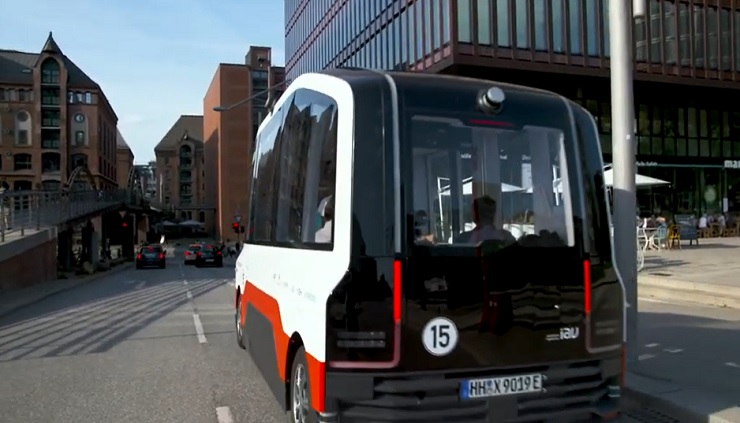 Беспилотный микроавтобус в Гамбурге