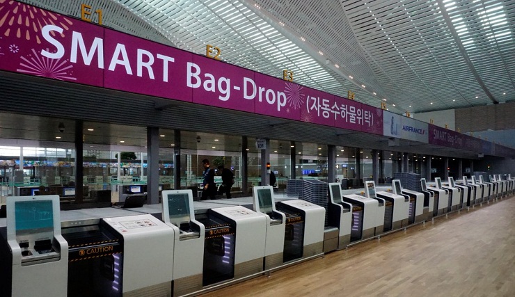 Корейский аэропорт Инчхон увеличивает количество систем самообслуживания для сдачи багажа 