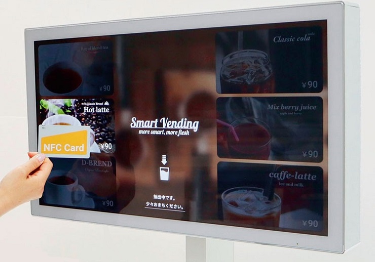 Sharp превращает большие дисплеи в платежные NFC терминалы