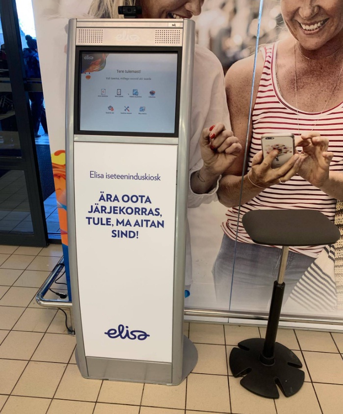 Мобильный оператор Elisa тестирует сервисные киоски самообслуживания в Эстонии 