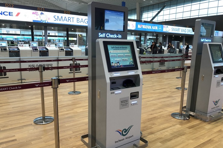 В южнокорейских аэропортах растет количество пользователей киосков саморегистрации