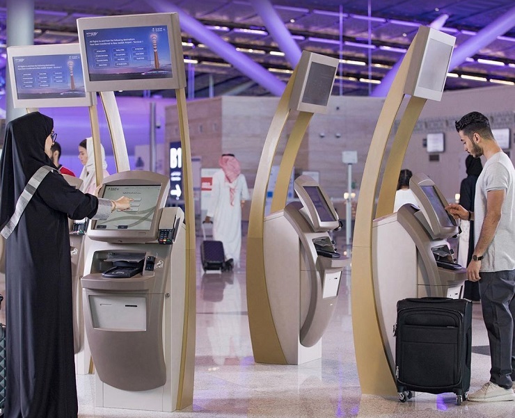 Saudi airlines увеличивает количество киосков самообслуживания