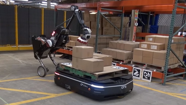 Boston Dynamics и OTTO Motors показали гибкую интеграцию своих складских роботов 