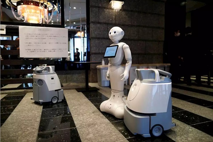 В Япония роботы ухаживать за пациентами с коронавирусом