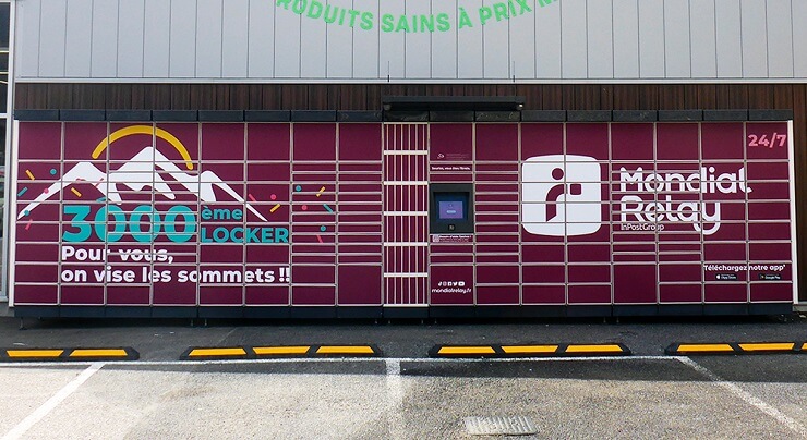 Французская постаматная сеть Mondial Relay установила 3000-й почтовый автомат
