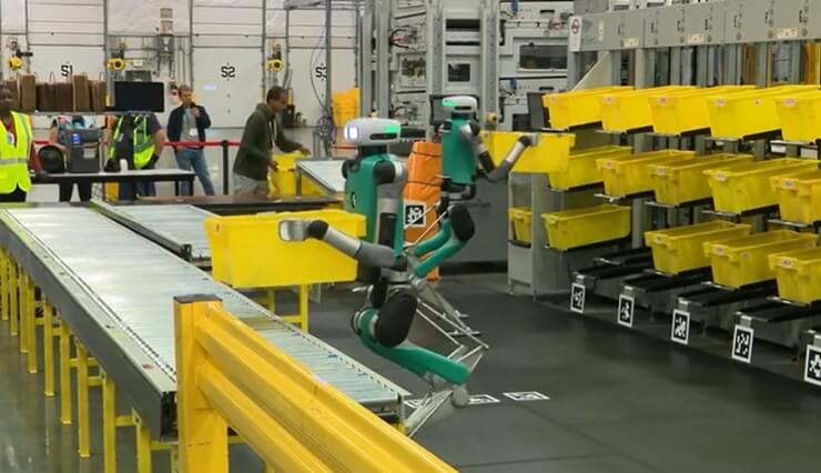 Amazon тестирует роботов-гуманоидов на своих складах