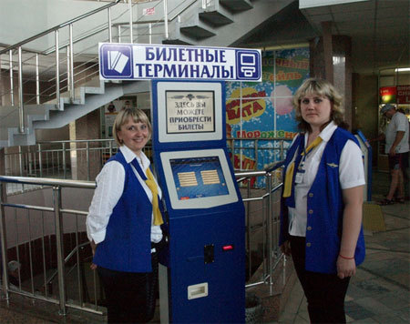 Омский автовокзал продолжает внедрение билетных терминалов