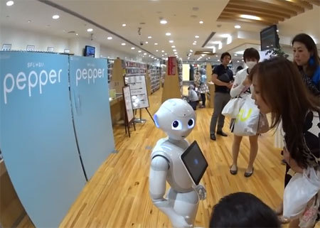 Роботы Pepper могут стать идеальными устройствами для обслуживания посетителей магазинов