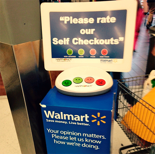 Wal-Mart тестирует киоски по сбору отзывов об обслуживании клиентов