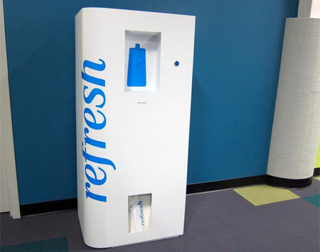 Экологичный торговый автомат бутилированной воды