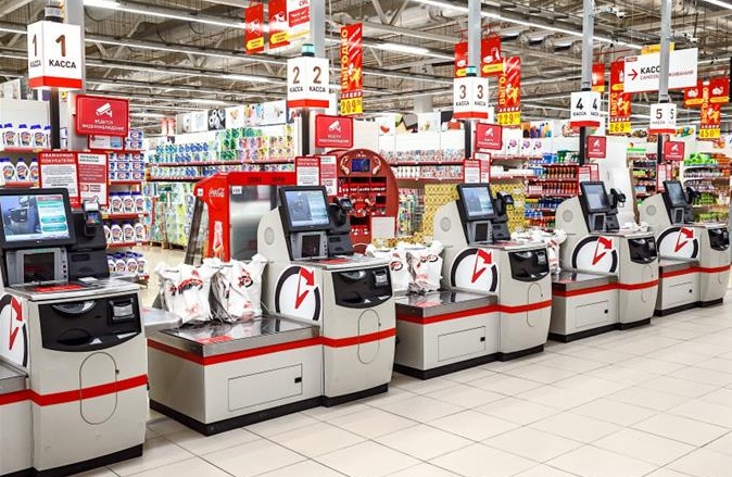 В Самаре новый гипермаркет сети «Магнит» оборудовали кассами самообслуживания