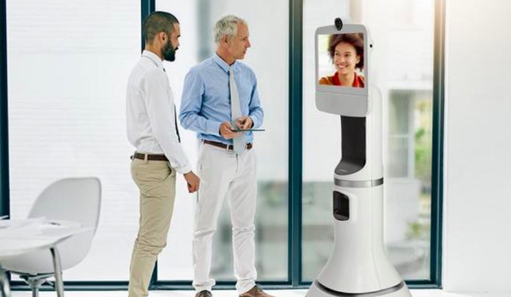 Робот Ava telepresence может автономно перемещаться к рабочим местам