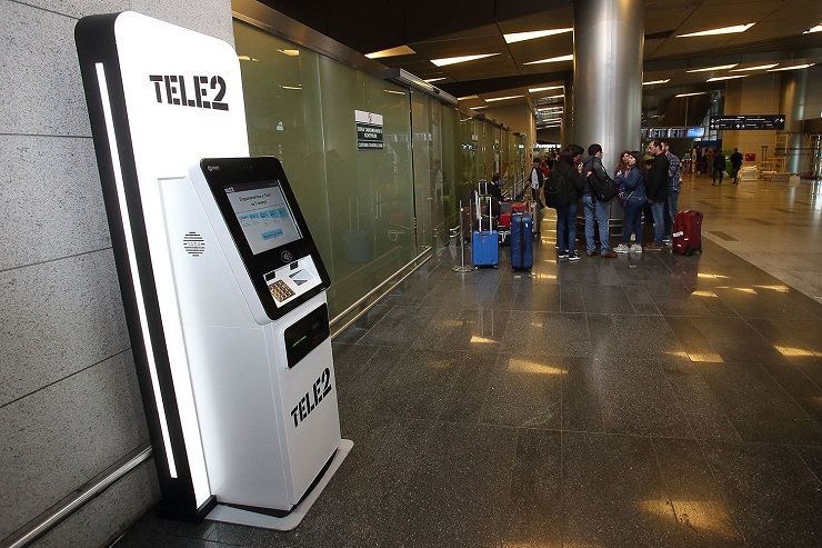 Tele2 установил биометрический терминалы по выдаче sim-карт