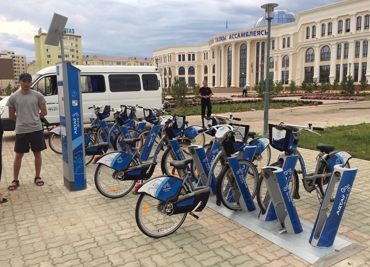 В Актау открылись пять станций автоматизированного велопроката