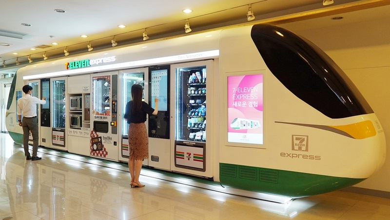В Южной Корее тестируют высокотехнологичный вендинг магазин 7-Eleven Express 