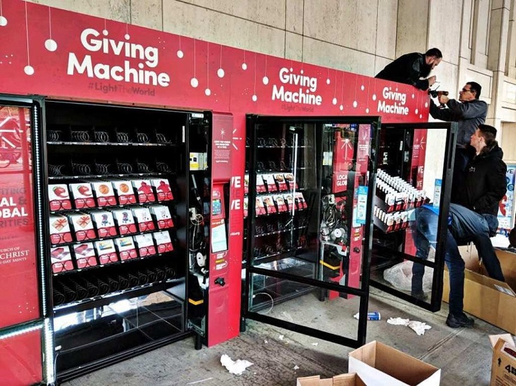 В США установили благотворительные вендинг автоматы 