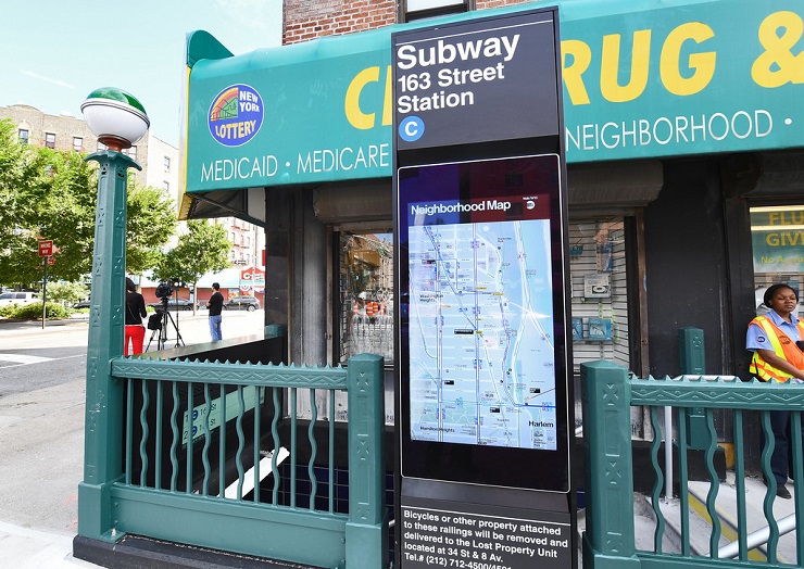 Метро Нью-Йорка устанавливает цифровые навигационные киоски