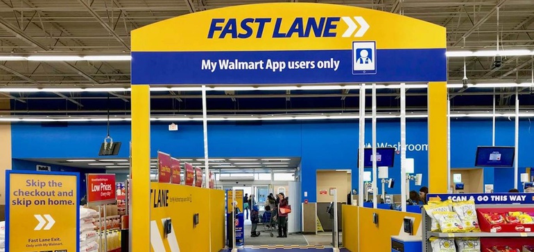 Walmart запускает кассы Fast Lane аналогичные Amazon Go