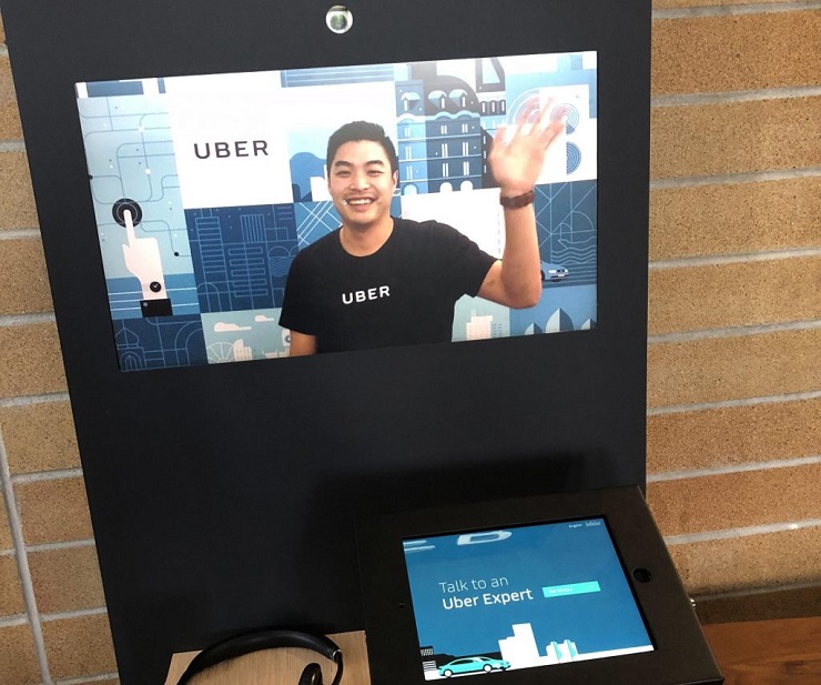 Uber ищет водителей с помощью интерактивных киосков 