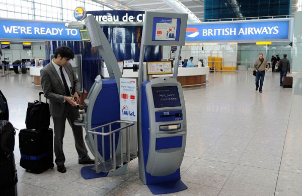 96 терминалов самообслуживания в аэропортах British Airways планирует установить в будущем году