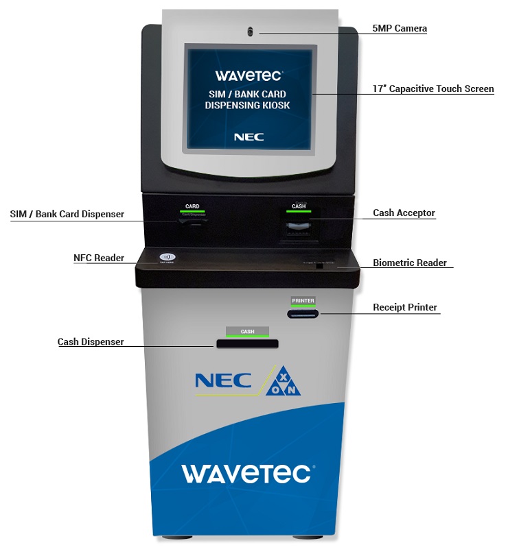 Южно-африканский системный интегратор NEC XON представил автомат по выдаче карт KYC