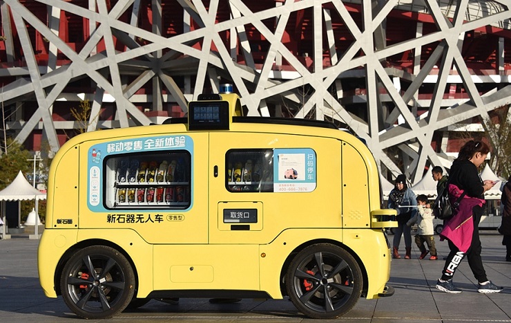 Беспилотный вендинг автомат на колесах появился в Олимпийском парке Пекина