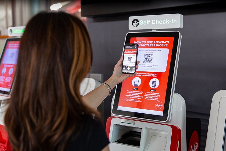 AirAsia внедряет бесконтактные киоски самообслуживания