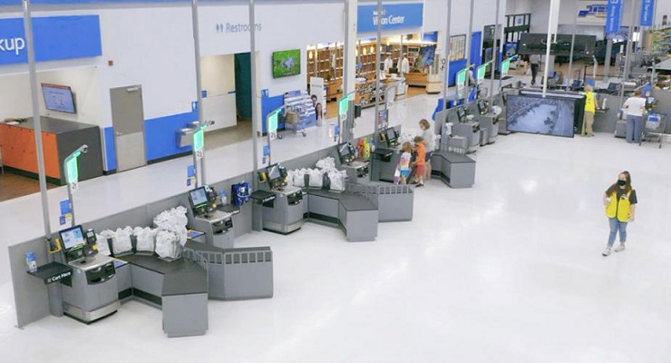 Walmart тестирует новый магазин с кассами самообслуживания 