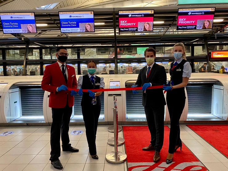 Aeromexico запускает систему саморегистрации багажа в аэропорту Амстердама
