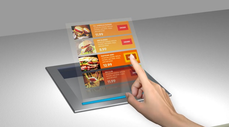 Holo Industries разработал бесконтактное голографическое меню для ресторанов 
