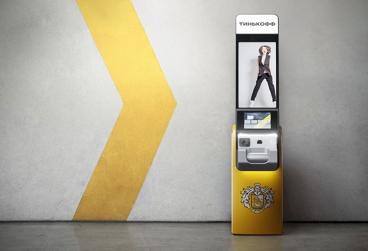 Студия Артемия Лебедева разработала дизайн банкомата для Тинькоффа