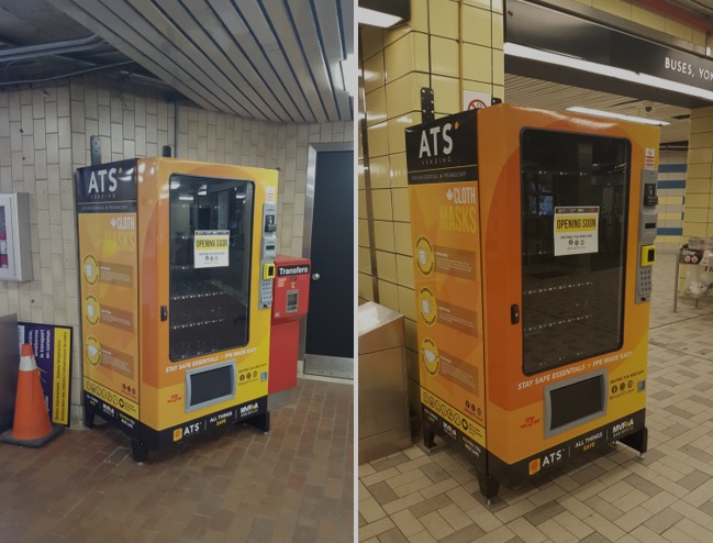 Метрополитен Торонто устанавливает вендинг автоматы по продаже масок 