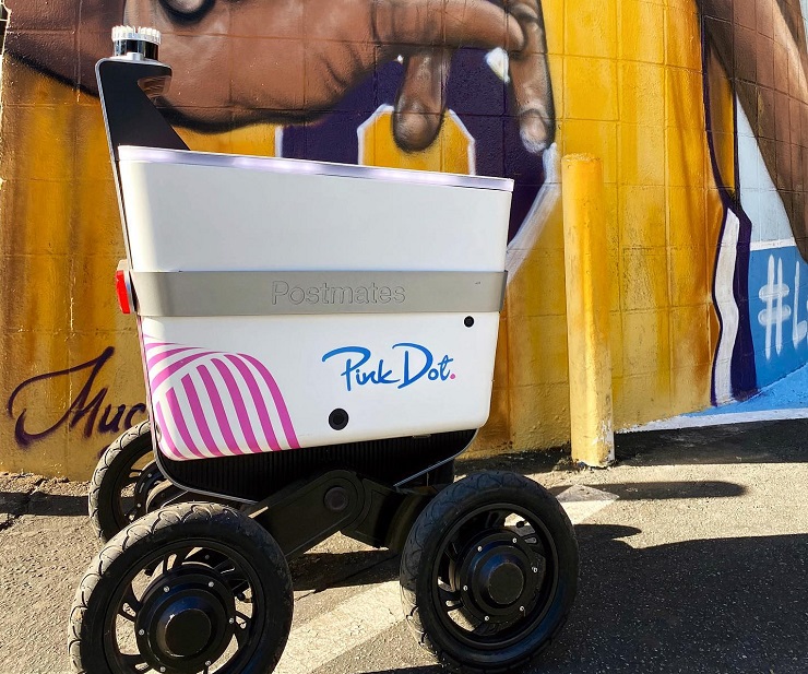 Pink Dot тестирует роботизированную доставку в Лос-Анджелесе 