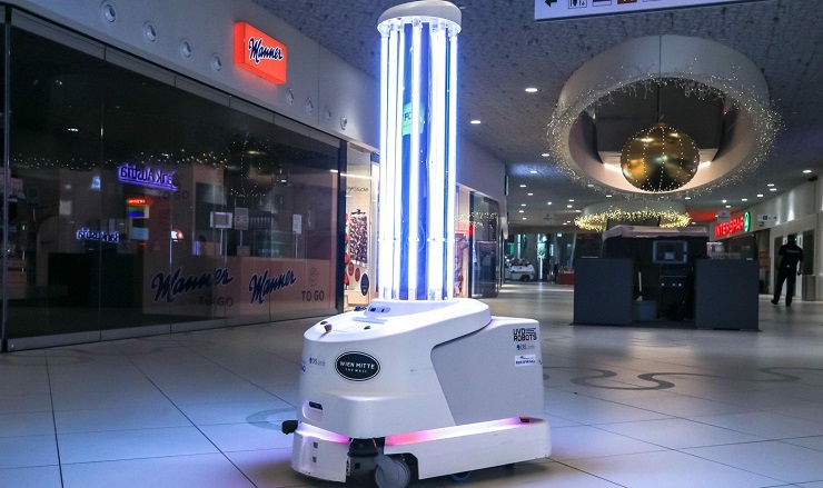 Дезинфицирующие роботы приходят в торговые центры