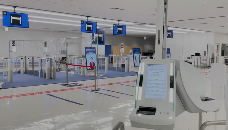 Аэропорт Нарита тестирует бесконтактную технологию Neonode в киосках саморегистрации 