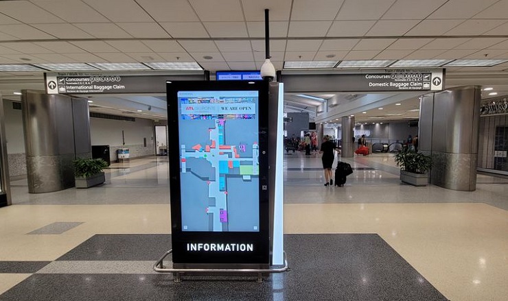 В аэропорту Атланты установили интерактивные навигационные киоски