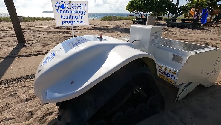 Американский робот BeBot очистит песочные пляжи от мусора