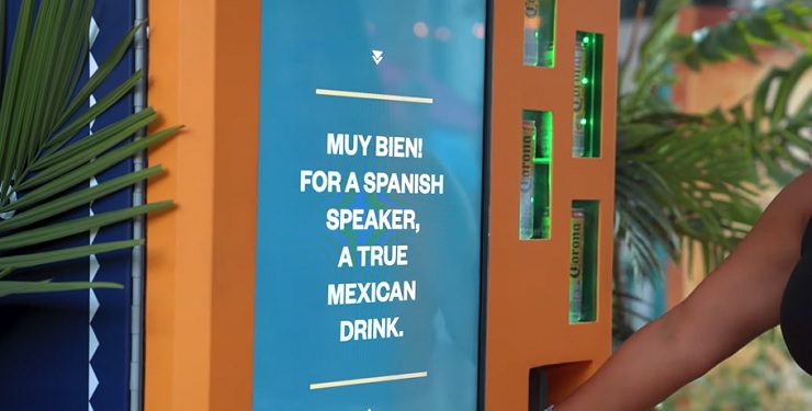 Вендинг автомат Corona проверит знание испанского языка