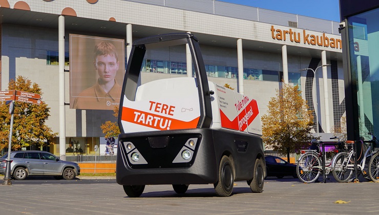 В Тарту представлен беспилотный автомобиль для доставки