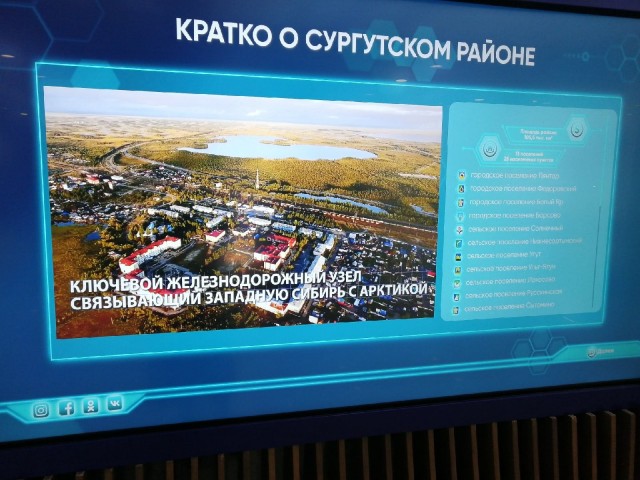 В аэропорту «Внуково» появилась интерактивная инвестиционная карта Сургутского района