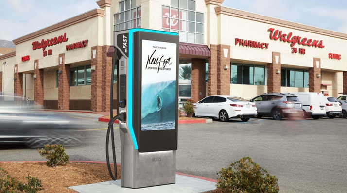 Walgreens и Volta установят 1000 зарядных станций с цифровой рекламой
