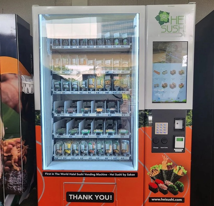 Вендинг автомат с халяльными суши запустили в Сингапуре