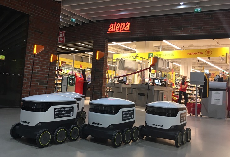 Starship запускает первую в Финляндии роботизированную службу доставки еды
