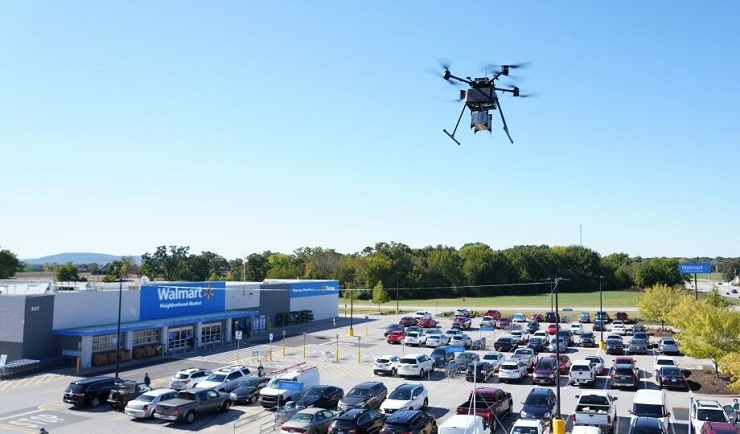 Walmart расширяет автоматизированную доставку дронами