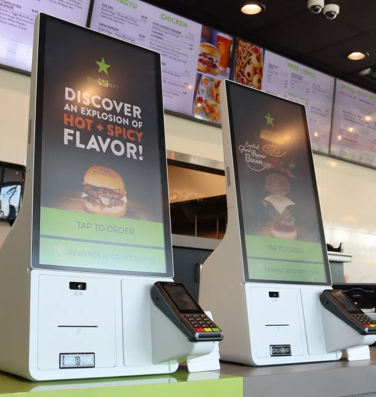 Сеть бургерных BurgerFi внедряет киоски Samsung на базе Grubbrr