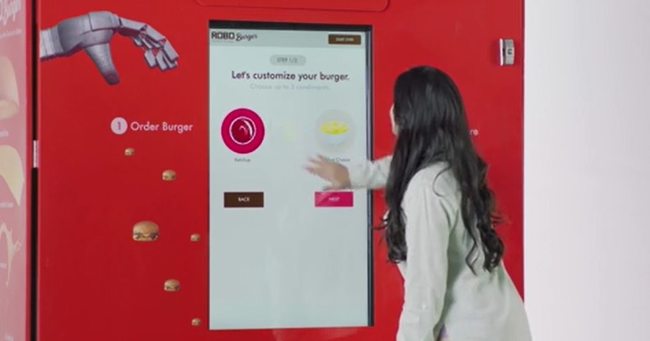Роботизированный автомат «RoboBurger» приготовит бургер за 6 минут 