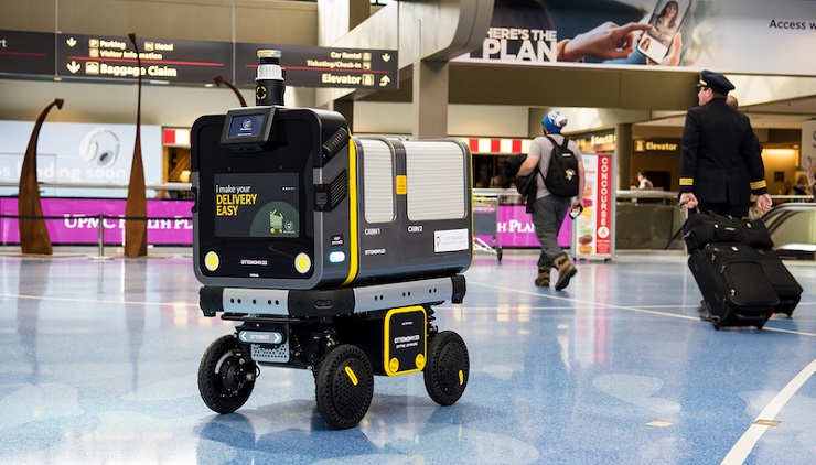 Автономный робот проходит испытания в аэропорту Питтсбурга