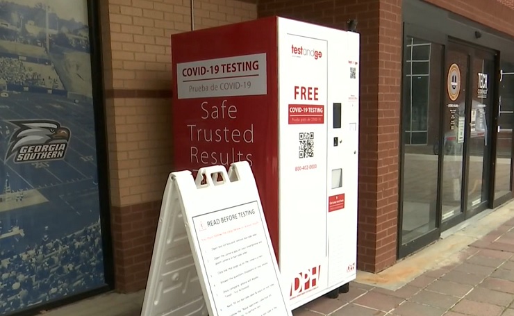 Вендинг автомат с тестами на COVID-19 установили в Южной Джорджии