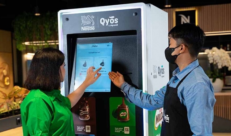 Nestlé запускает вендинг автоматы с многоразовой тарой в Индонезии